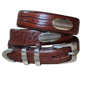 Scarsdale Brown Cowhide Leather Golf Concho Belt Men’s Size 40 – 1 1/8” Wide